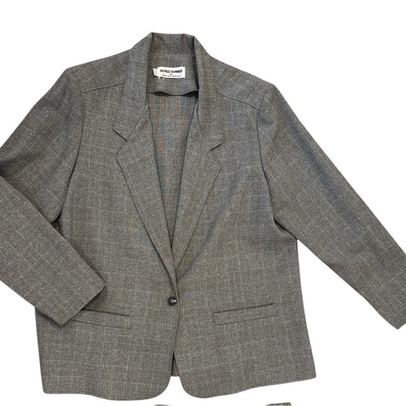 3PC ALFRED DUNNER GRAY PLAID SUIT BLAZER SZ 16 PANTS PENCIL SZ 12 SKIRT SZ 10 - Picture 2 of 10